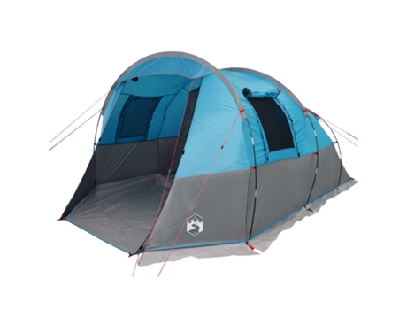 Tienda de campaña túnel para 4 personas VIDAXL impermeable azul