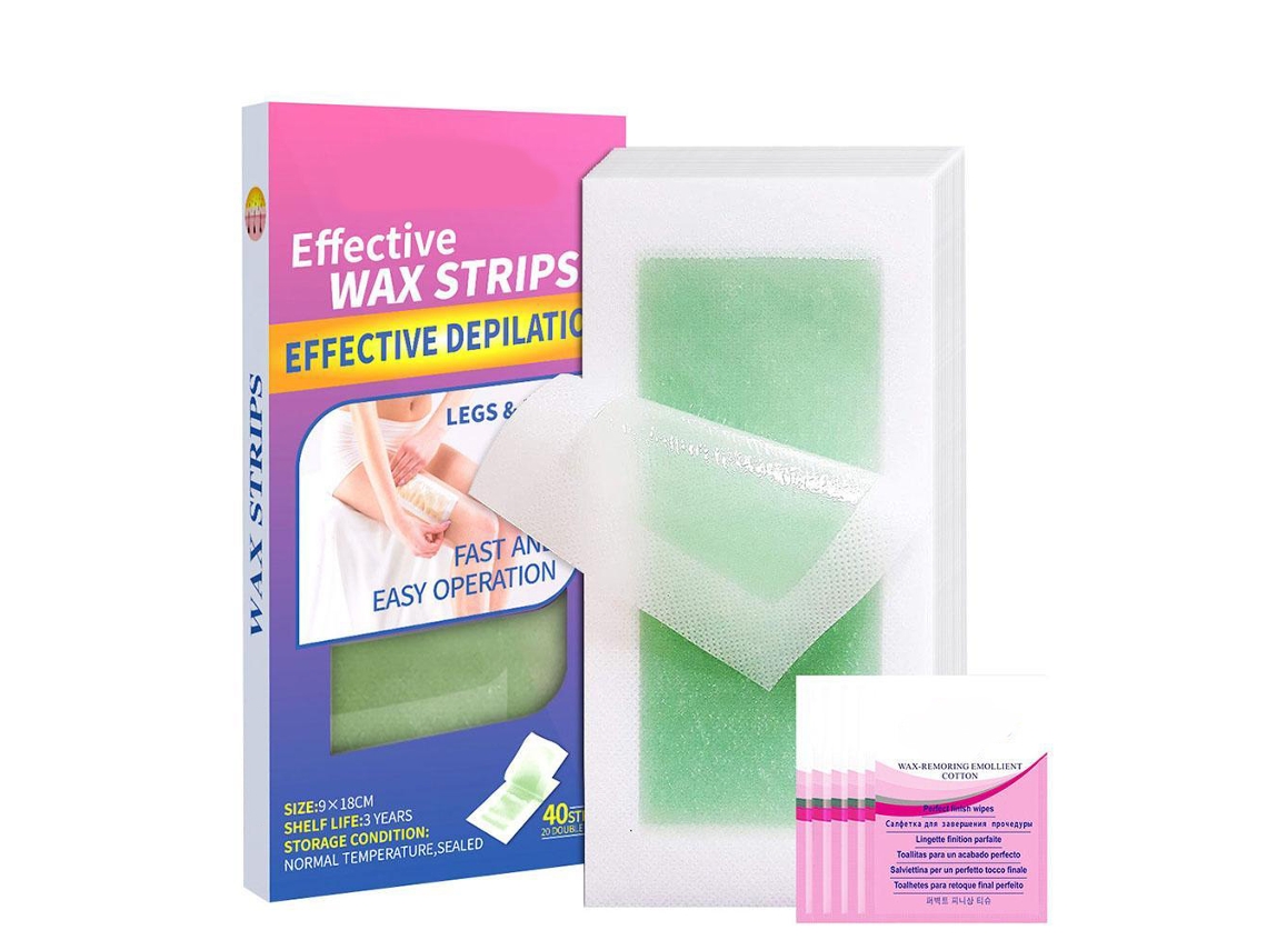 40 Cintas De Cera Labio Para Mujer Depilación Facial