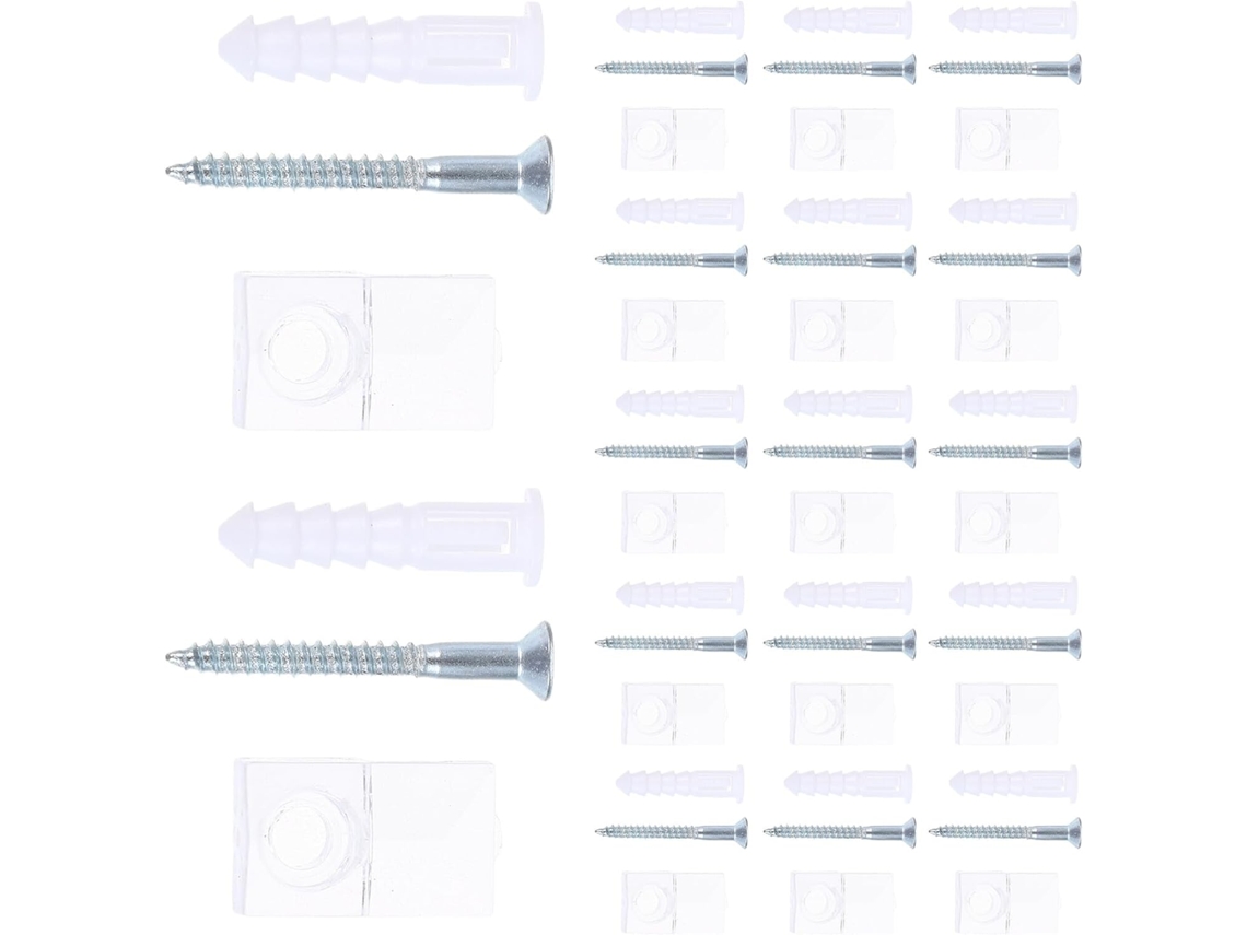 Clips Transparentes Montaje Espejo Sin Marco 4 Mm, Kit 30
