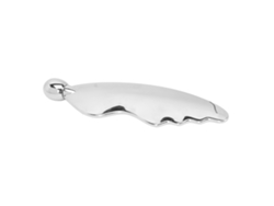 Rodillo 3D de doble punta para masaje facial de tejido profundo y modelado facial, plateado