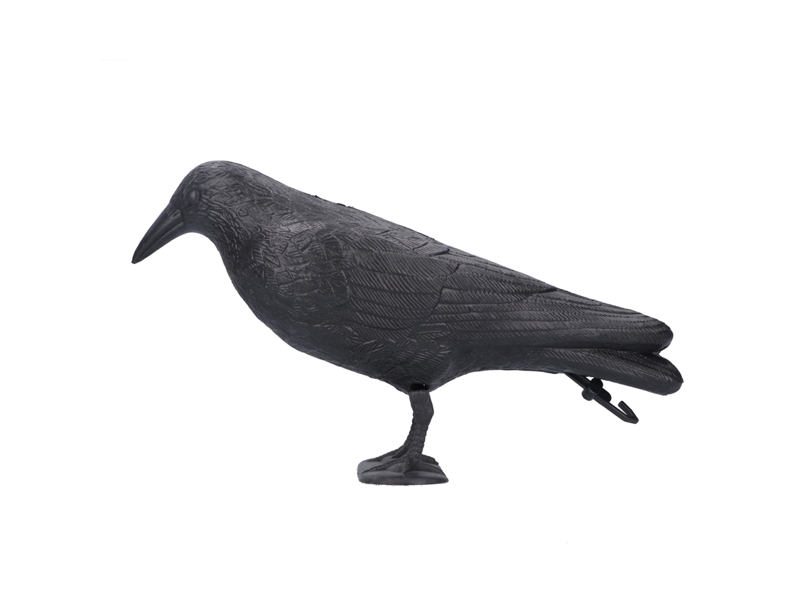 Estátua Plástica De Cuervo Simulada Cebo Para Caza Herramienta Decoración Jardín Exterior