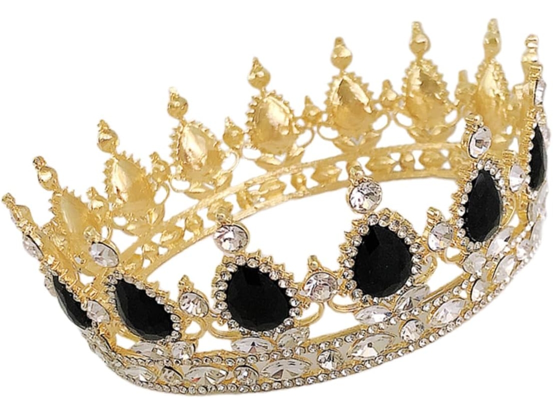 Coroa De Casamento Elegante, Acessório Para Cabelo De Noiva, Na Cor Preta (1 Peça).