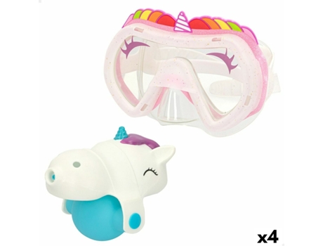 Conjunto de Pistola de Agua EOLO y máscara de buceo Unicórnio 14,5 x 10 x 6,5 Cm (Edad Mínima Recomendada: 5 años - 4 unidades)
