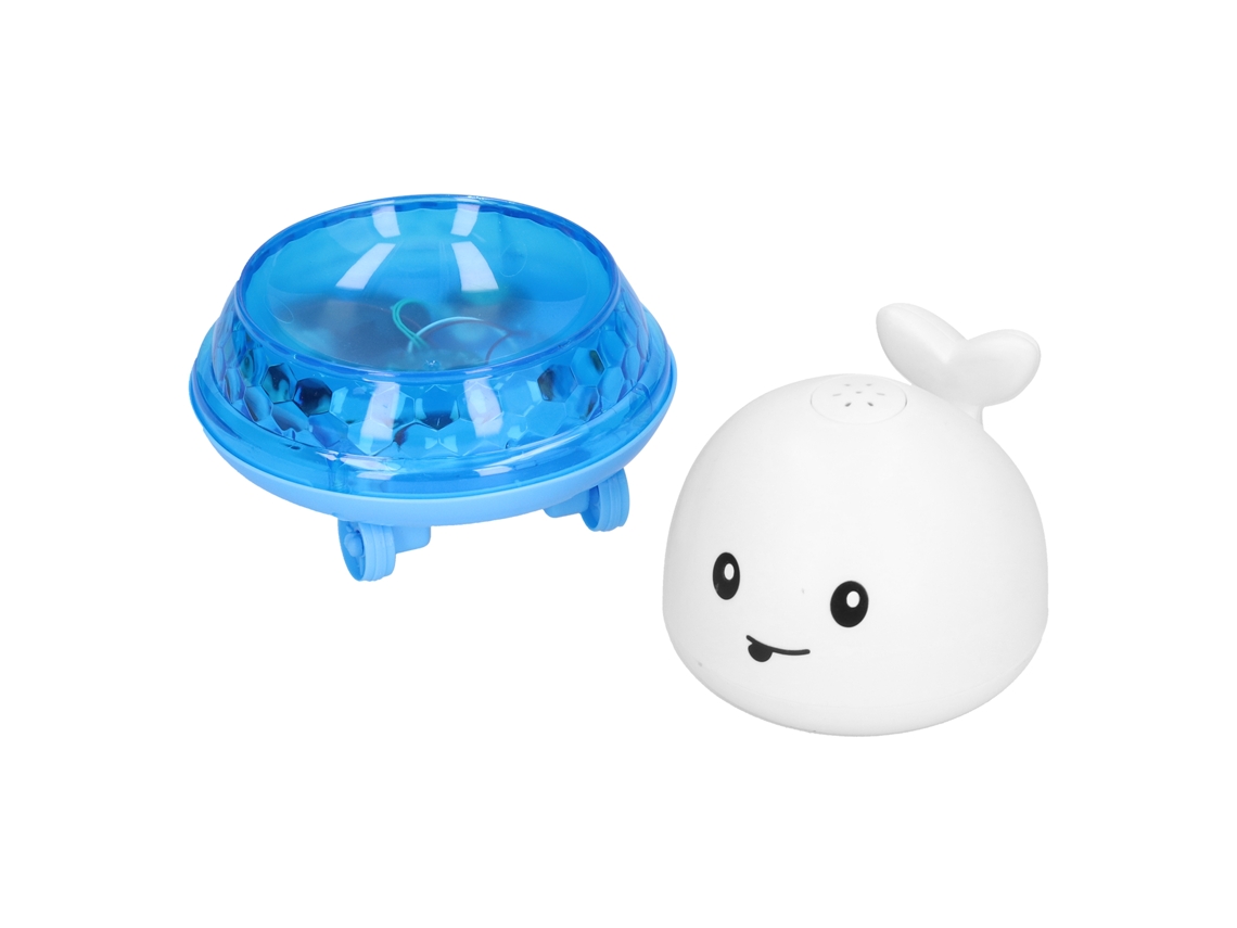 Juguete De Baño Eléctrico Con Chorro De Agua Por Inducción Para Niños/bebés, Blanco Con Base Azul.