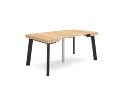 Mesa Consola extensible 160 Para 8 comensales Patas de madera Roble