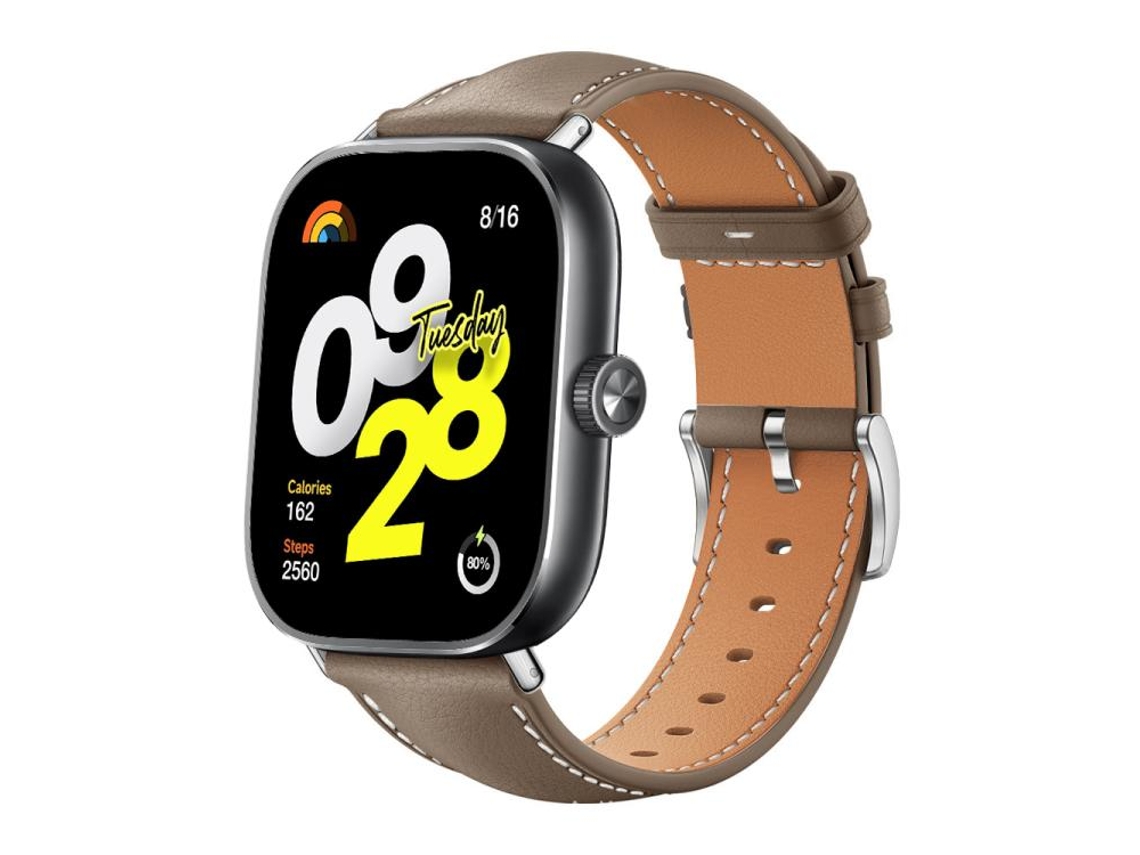 Correa para Xiaomi Band 9 Pro / Redmi Watch 6 / 5 - Cuero negro - Cabeza plana - Textura de tiburón
