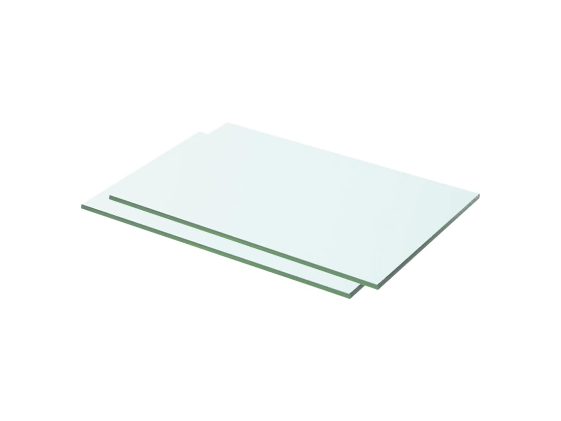 Estantes 2 piezas 50x25 cm vidrio transparente Dkd decoración del hogar