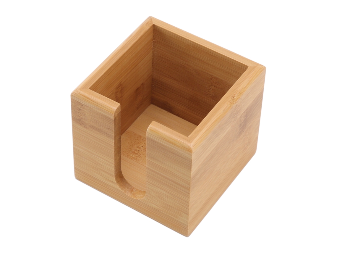 Caja de papel textil de bambú rectangular para cocina/oficina