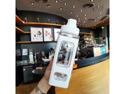 Botella De Agua De Doble Capa De Gran Capacidad De 700 Ml Con Pajita Para Gimnasio, Escuela, Color Blanco.