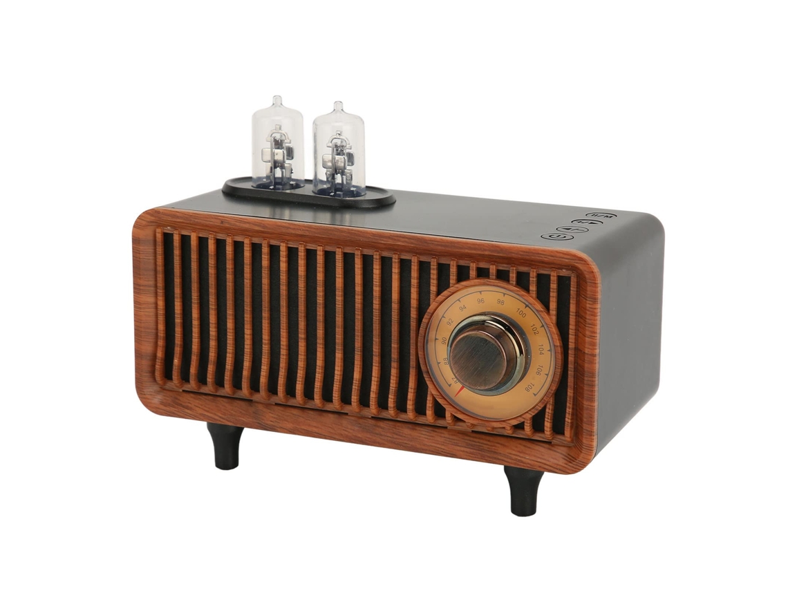 Altavoz Bluetooth retro, decoración vintage, altavoz Bluetooth inalámbrico de estilo antiguo con radio para mesa de cocina, dormitorio o fiestas.