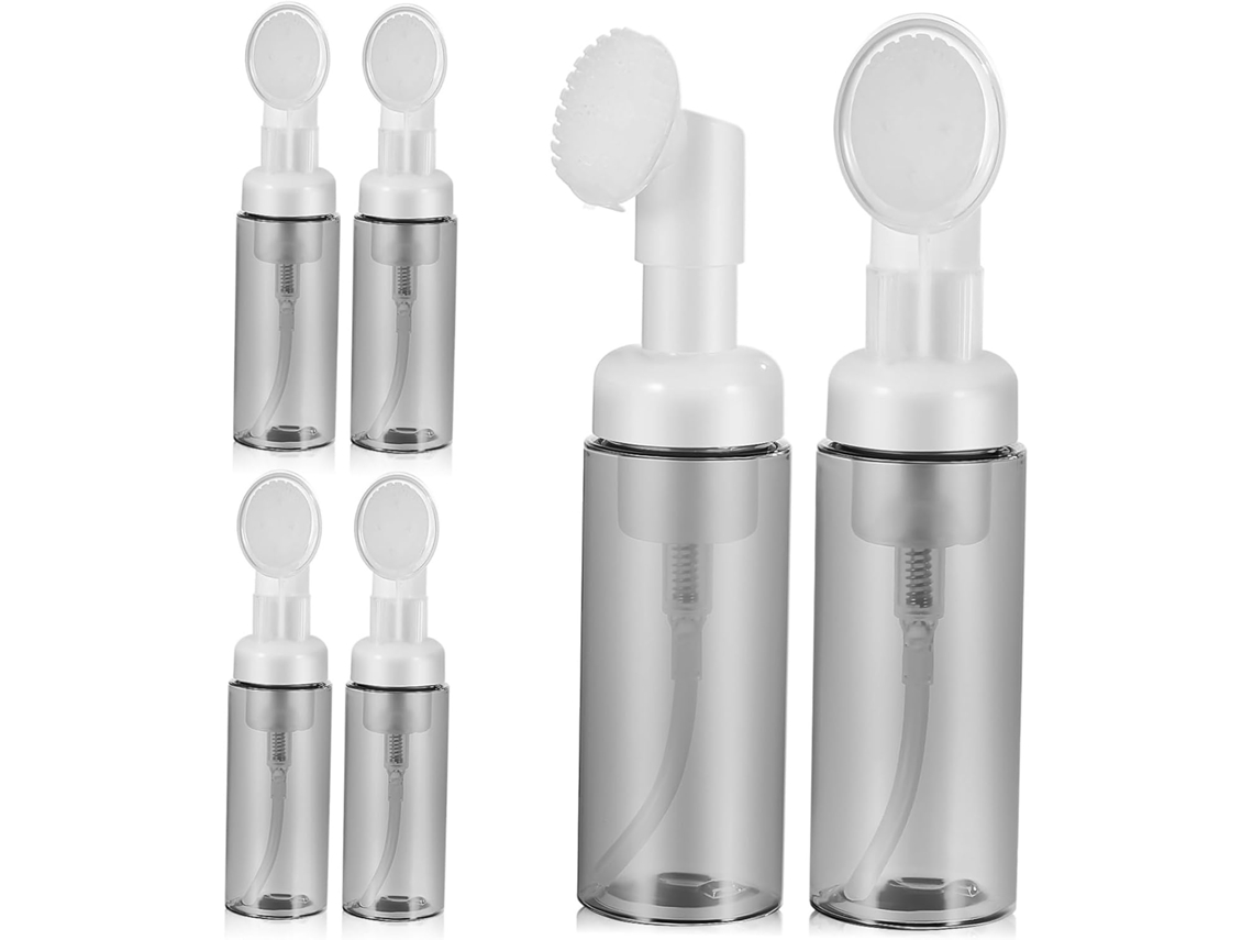 Juego De 6 Botellas Dispensadoras De Espuma Transparentes Con Bomba Recargable Para Champú
