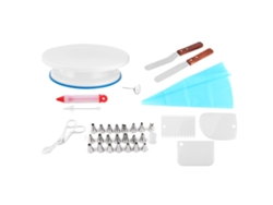 KOFIHETY Kit 36 Piezas para Decoración de Pasteles - Soporte Giratorio, Raspador y Herramientas DIY