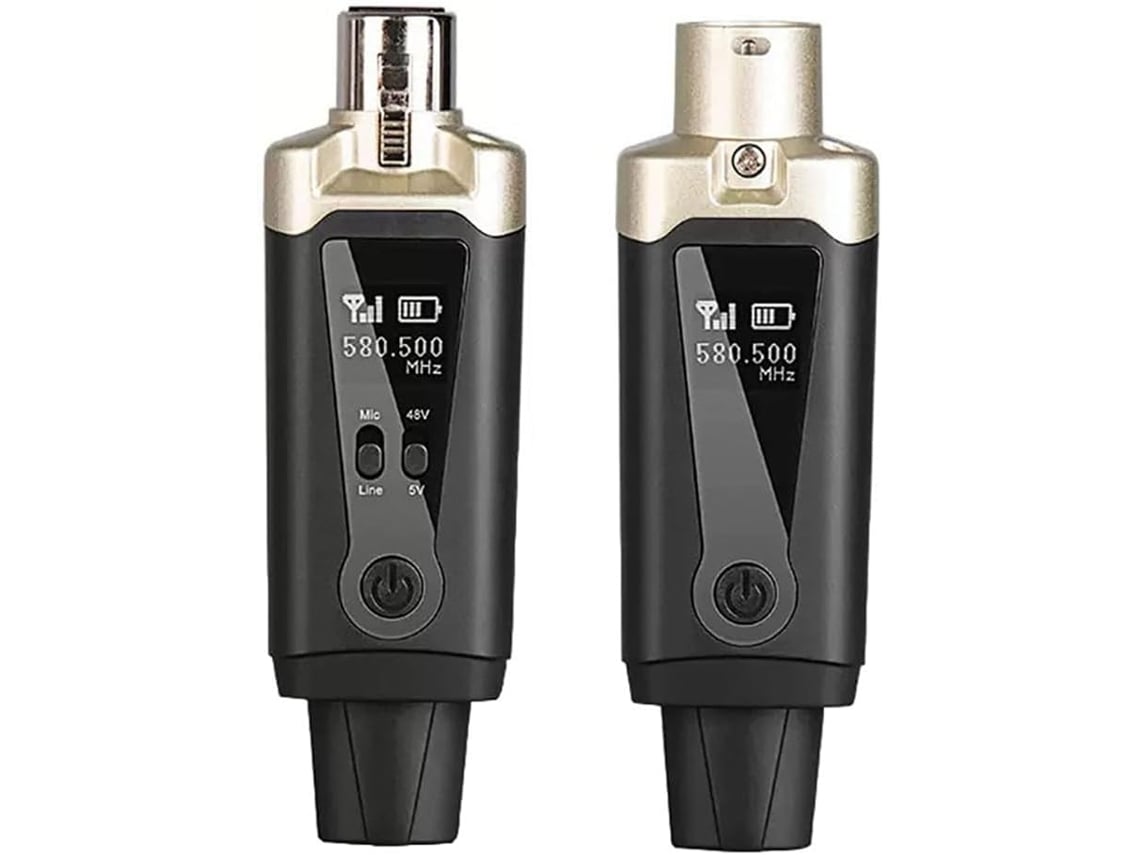 Sistema Transmisor-receptor De Micrófono Uhf Con Convertidor Adaptador Xlr A Condensador Dinámico.