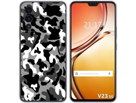 Carcasa para Vivo V23 5G TUMUNDOSMARTPHONE Dibujos Snow Camuflaje Multicolor
