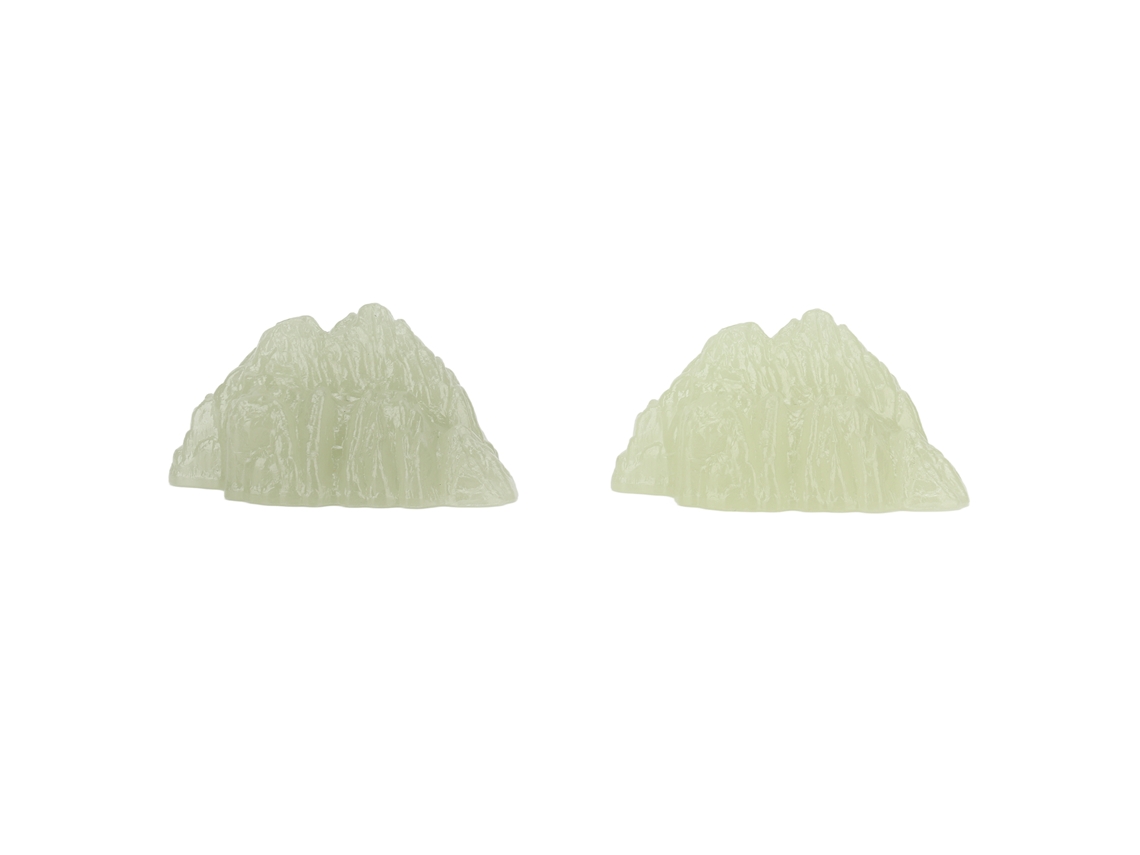 2 Piezas De Roca Decorativa Luminosa De Fluorita Verde, Cristal Mineral Simulado Para Acuario, Jardín O Mesa.