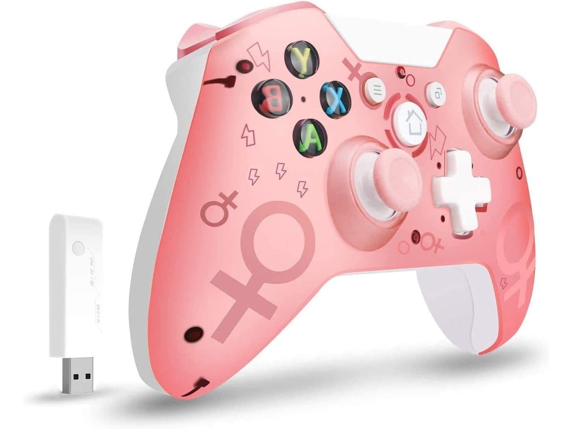 Mando Inalámbrico Xbox para Xbox One Mando de Juegos Gamepad Joystick para Xbox One Pc y Ps3 Sin Conector para Auriculares Rosa YIZHOOD