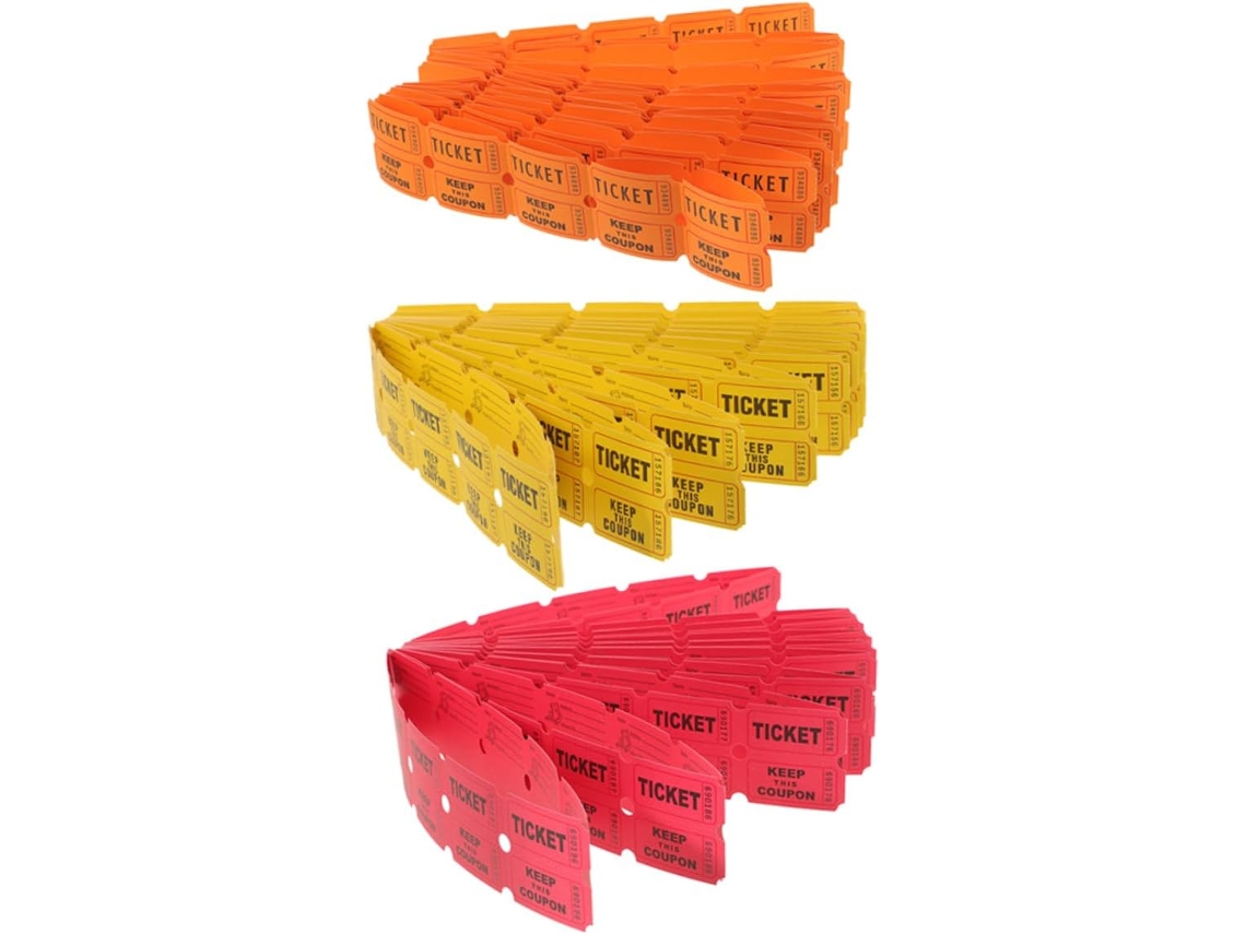 300 Boletos De Rifa De Papel Para Juegos, Fiestas, Eventos Y Artículos Para Fiestas.