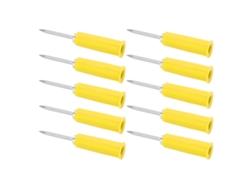 10pcs Sonda De Perforación De Cable Con Pines De Aislamiento De 2mm A 4mm Para Multímetro, Probeta De Poder Y Sonda Posterior, Amarillo