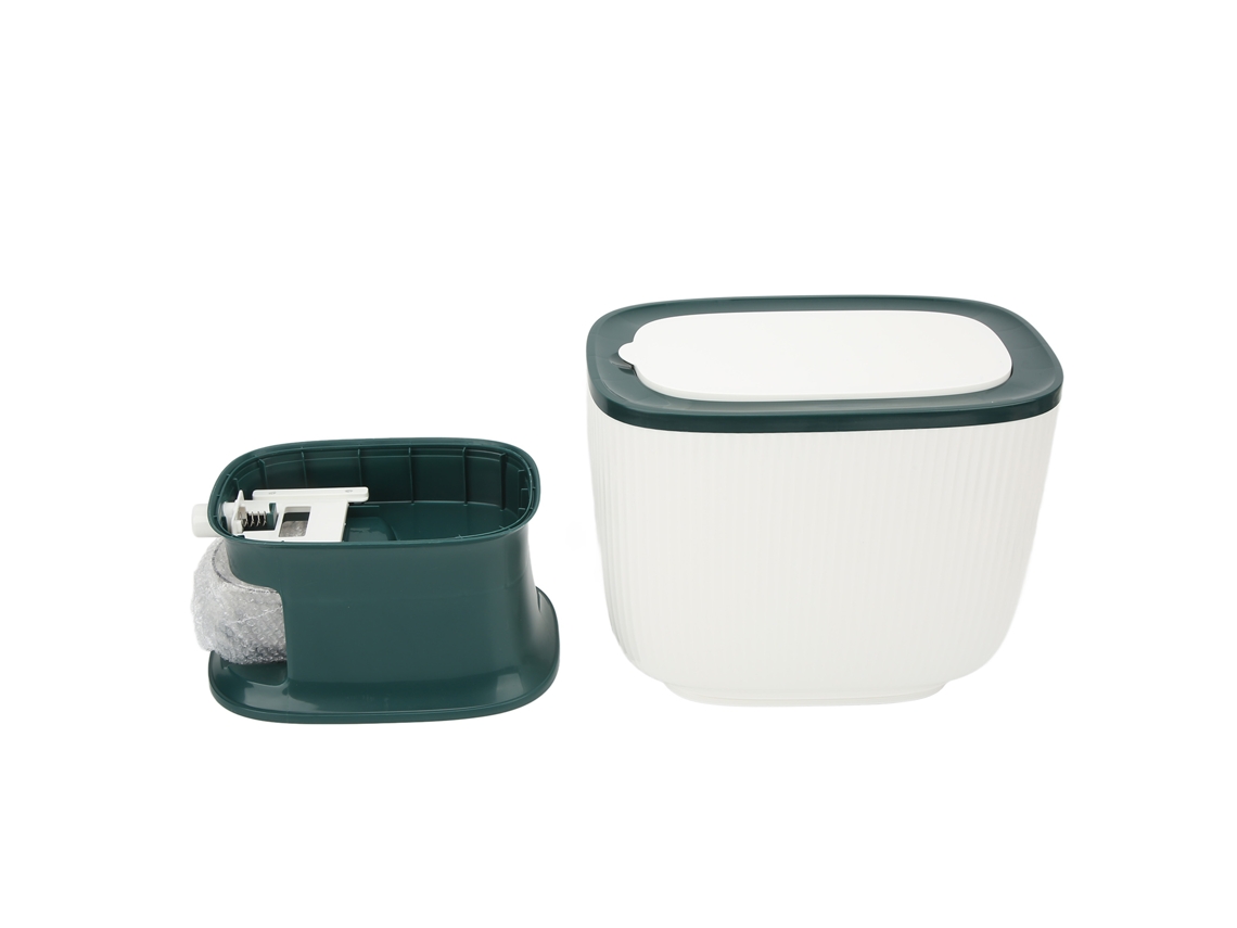 Dispensador De Arroz Doméstico De Gran Capacidad Con Retorno Automático, Recipiente De Almacenamiento Verde Con Taza