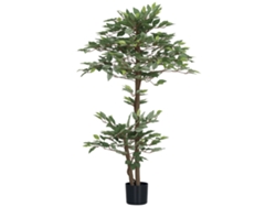 Ficus Artificial 150 Cm Planta Artificial Con 1008 Hojas Musgo Y Maceta Planta Artificial Decorativa Verde