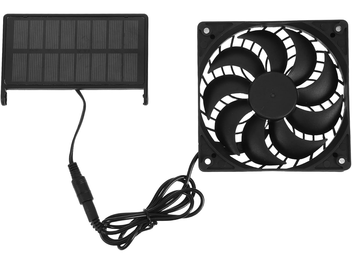 Ventilador Solar Monocristalino De 3 W Con Abrazadera, Ventilación Natural.
