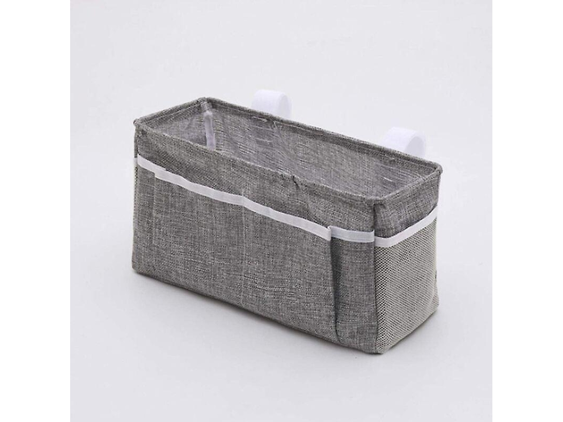 Rebe-canasta Colgante Para Cabecera Cama Litera Dormitorio Almacenamiento Libros Teléfono Revistas Fácil Instalación Gris Oscuro
