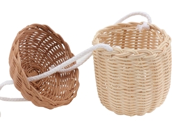 Bolso Pequeño De Hombro De Ratán Tejido A Mano Con Borla Decorativa, Mini Cesta