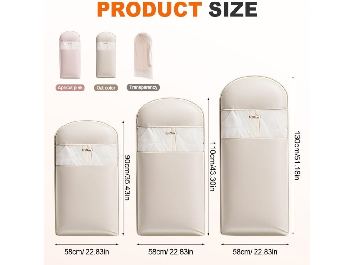 Fundas para ropa, bolsa de compresión a prueba de polvo para guardar ropa, ahorra espacio, Digitallab (rosa/58 x 15 x 110 cm)