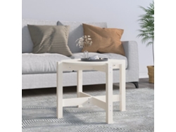 Mesa De Centro De Madera Maciza De Pino Blanco 62,5x45 Cm