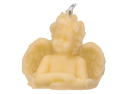 Vela Aromática De Aromaterapia Con Forma De Ángel - Ligera Para El Hogar, Dormitorio Y Oficina - Amarilla
