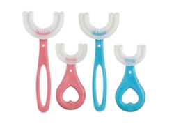 Juego de cepillos de dientes de entrenamiento GOKOCO para niños, 6 piezas en forma de U, para edades de 2 a 12 años, diseñado para niños.