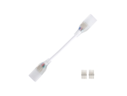 Conector Doble con Cable para Cinta LED RGB 220V CA SMD IP65 Ancho 15mm RGB LEDKIA