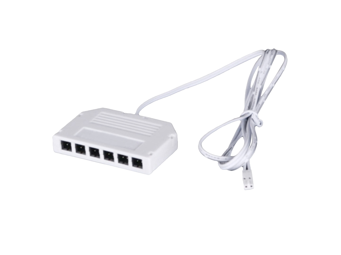 2026-caja Divisora De Luz De Armario Dc12v 100‑240v 3.3ft 6 Orificios Para Luz Led De Armario