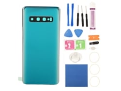 Tampa De Vidro Traseira Para Samsung Galaxy S10 G973 Com Lente Câmera E Fita À Prova D'água Verde