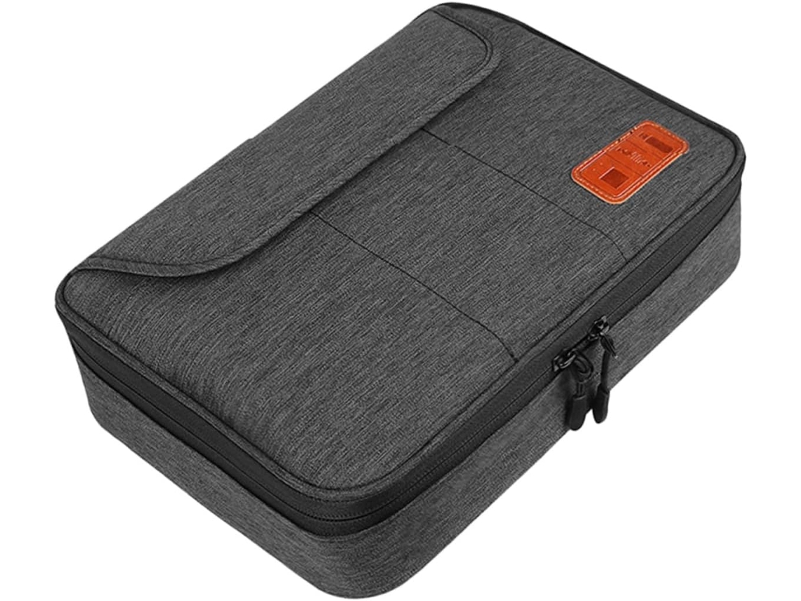 Estuche Organizador De Cables De Doble Compartimento, Bolsa De Transporte Para Dispositivos
