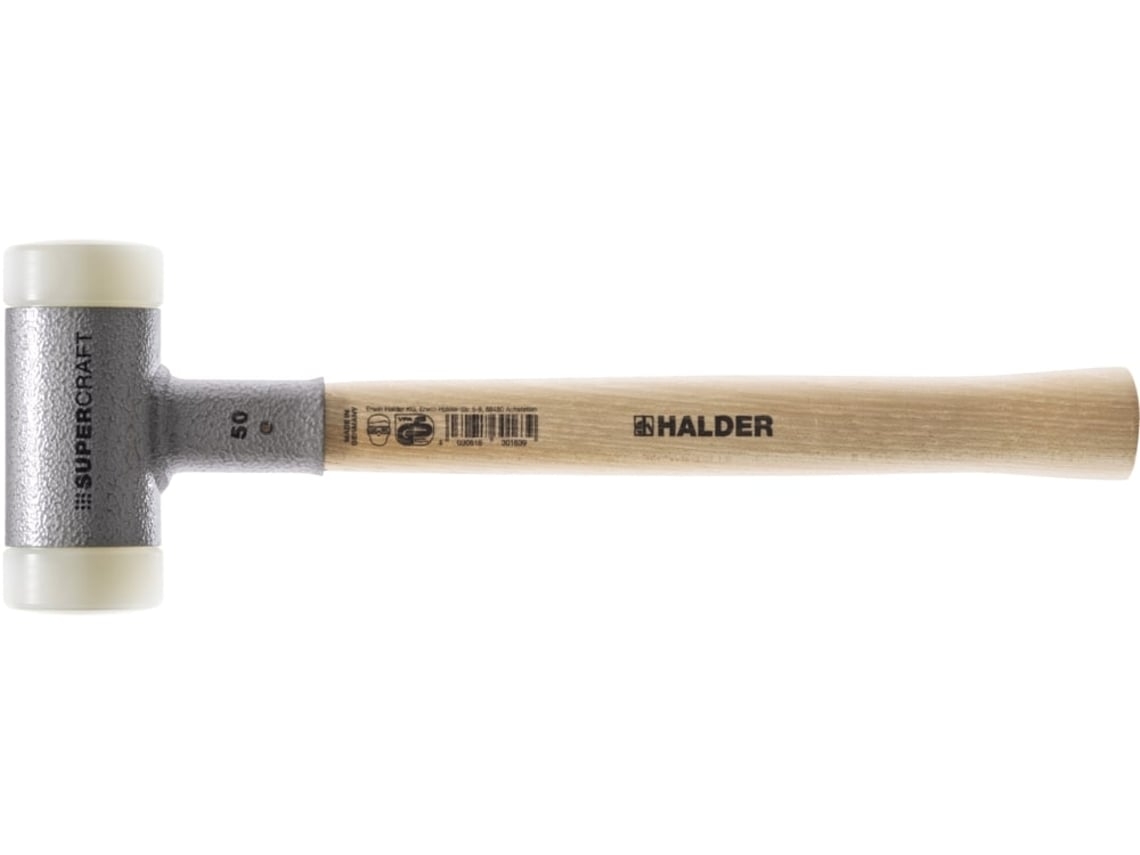 HALDER-3366.025-Maza anti rebote mango madera Supercraft Ø 25 mm