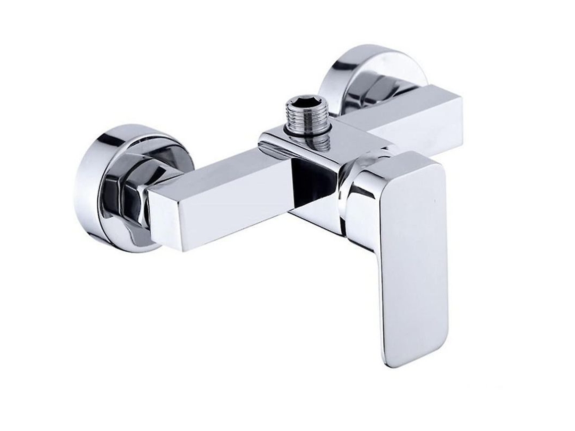 Grifo De Ducha Moderno De Pared Con Mezclador De Agua Fría Y Caliente En Acabado Cromado.