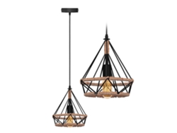 Lámpara de techo colgante Toolight App678 1cp Loft Boho negra