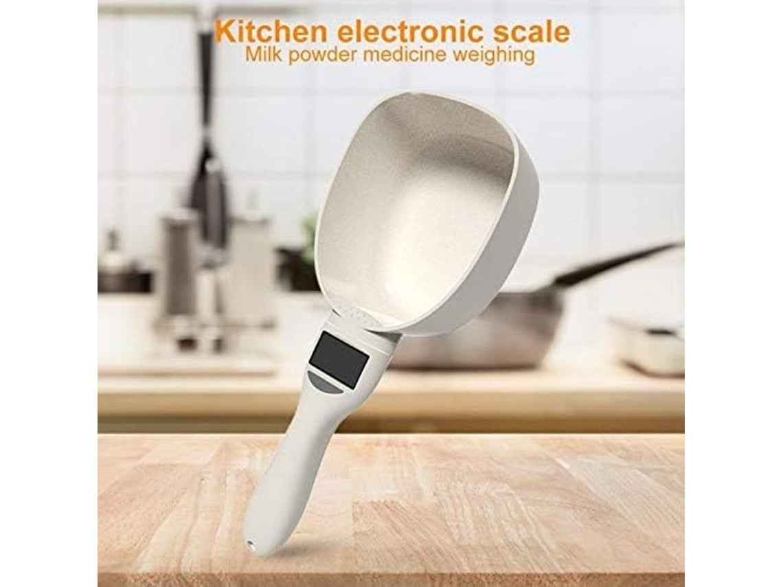 Báscula digital para alimentos para mascotas, taza de 800 g/1 g, tazón para perros y gatos, cuchara medidora de cocina USHION
