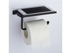 Soporte para rollo de papel higiénico con estante de baño de acero inoxidable
