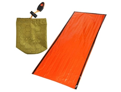 Sacos de dormir de supervivencia, saco vivac portátil ligero, manta térmica portátil ligera para acampar al aire libre senderismo (color naranja) C...
