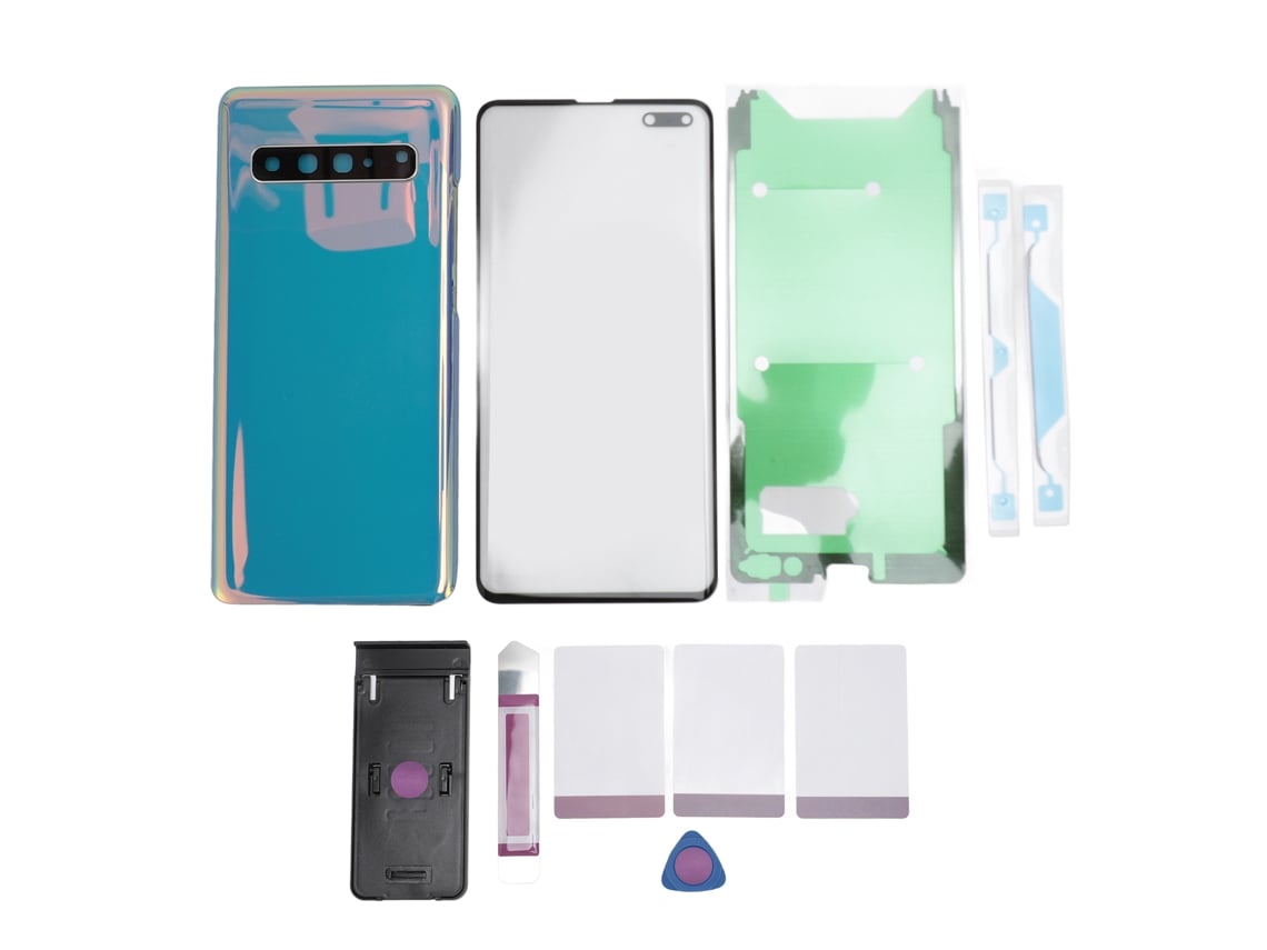 Cristal Trasero De Reemplazo, Lente Exterior Frontal Y Herramientas De Reparación Para Samsung Galaxy S10 5g Plata