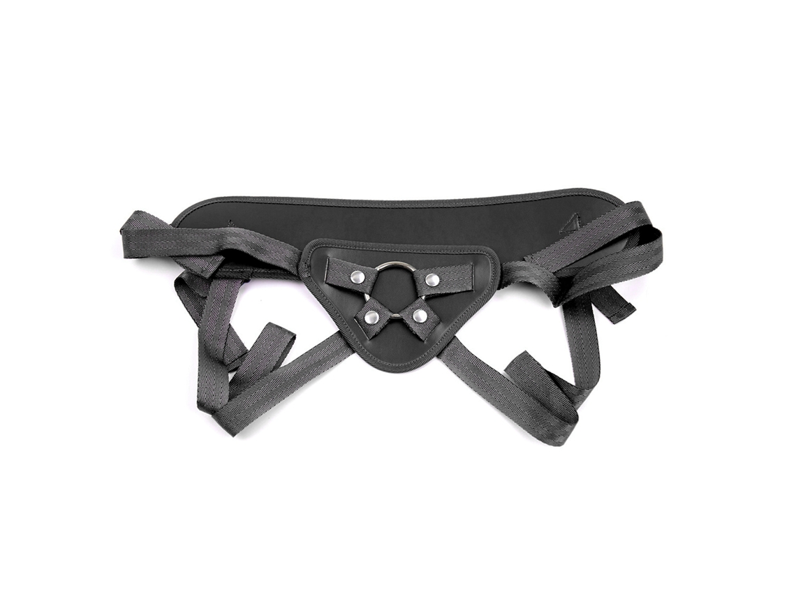 Arnés De Cuero Pu Suave Ergonómico Ajustable Para Dildo Strap On Para Parejas Lesbianas Negro