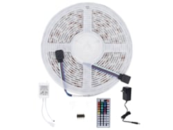 2026-tira Led De 5m Control Remoto 44 Teclas 5050 300led Rgbw Impermeable Cable Luz Enchufe Us 100‑240v