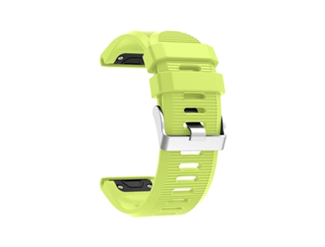Correa de Silicona rayas horizontales para Garmin Fenix 5X Plus - verde amarillento