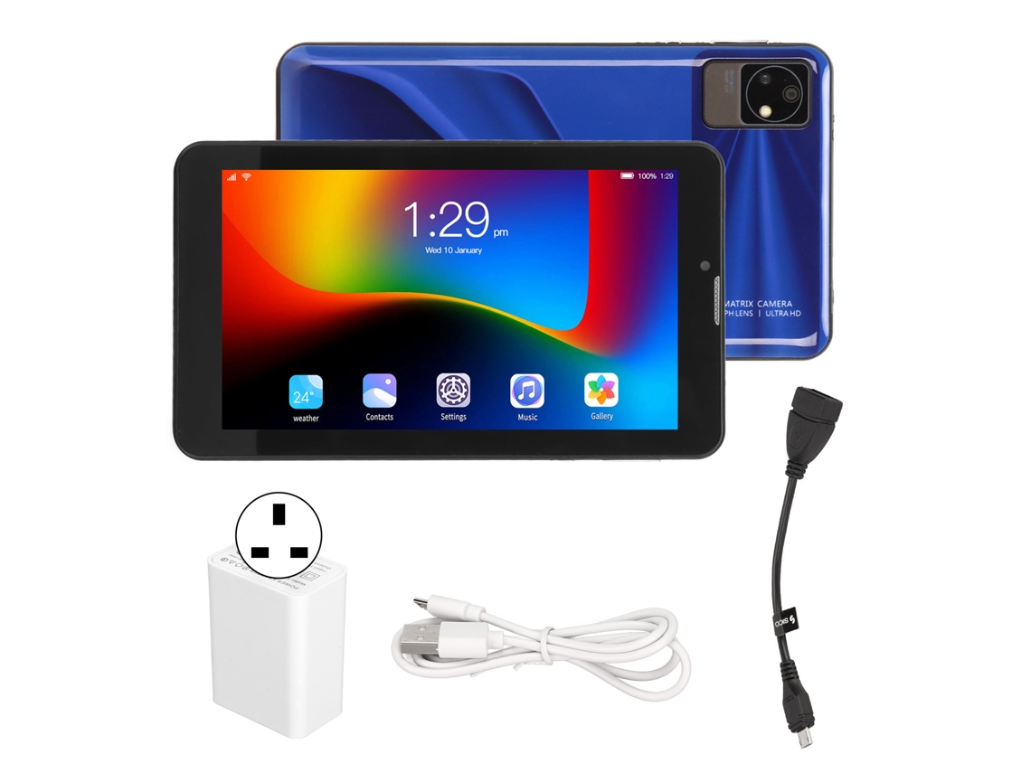 Tablet (com Wifi E Função De Chamada) 7 Polegadas Memória Expandível 4gb+32gb 6000mah Octa Core Hd Dual Sim Dual Standby