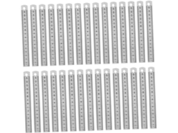 Juego De 30 Reglas De Acero Inoxidable Con Doble Graduación, Regla Recta Rígida Para Medir Guitarras.