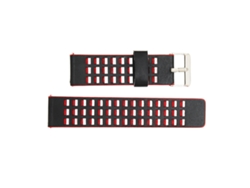 Correa De Cuero Compatible Con Realme Watch 2, 22 Mm, Negro Y Rojo.