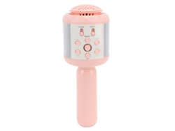 Ats-micrófono Inalámbrico Bluetooth Profesional Para Niños Cute De Mano Rosa
