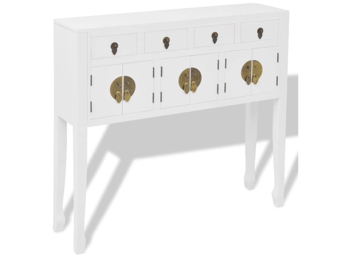 Maison Exclusive - Aparador De Estilo Chino De Madera Maciza Blanco